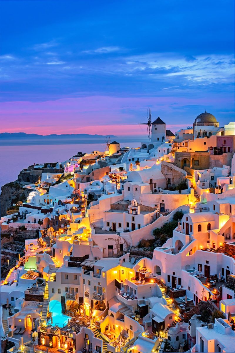 Famous Greek Tourist Destination Oia, Greece
